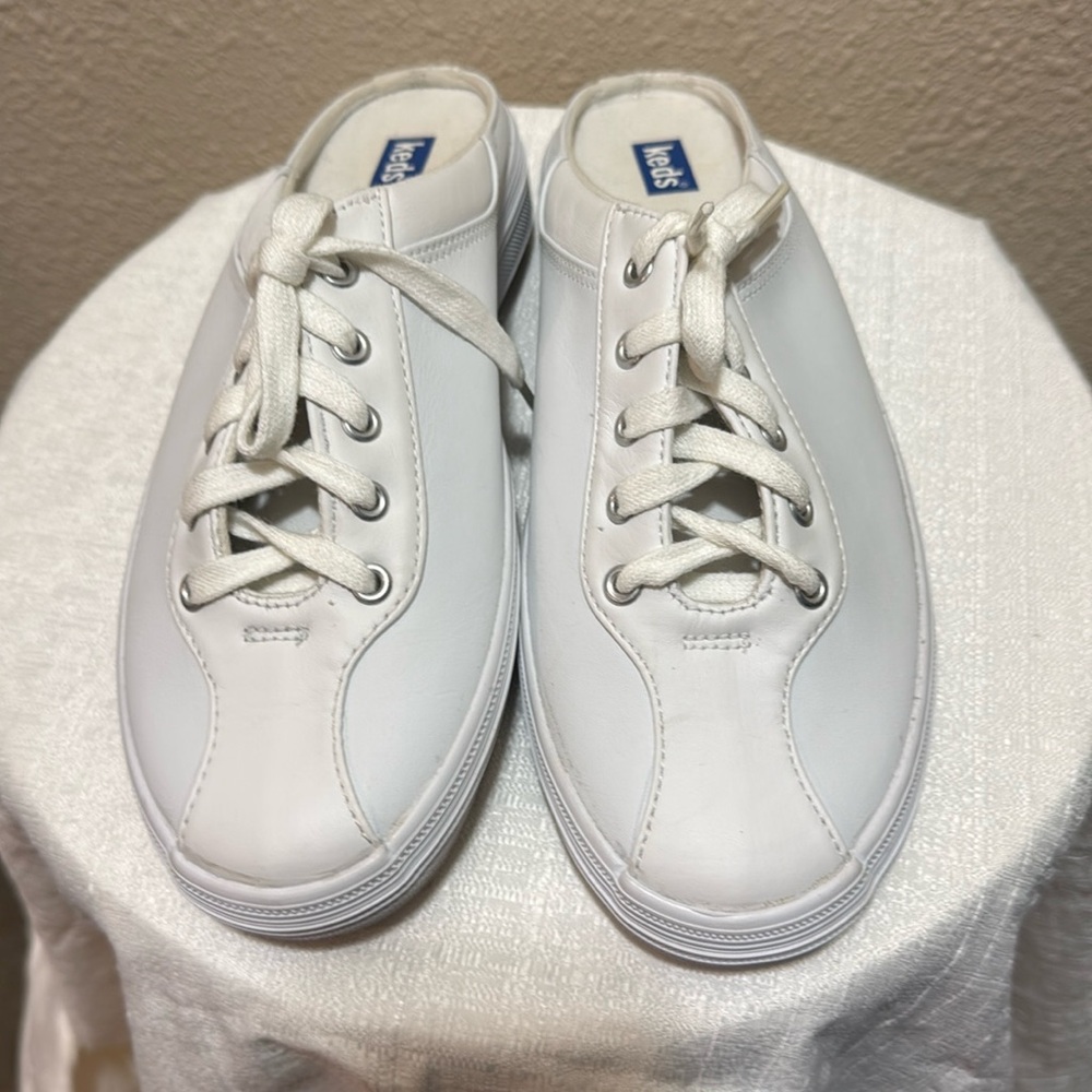Keds White Canvas Slip-On Sneakers